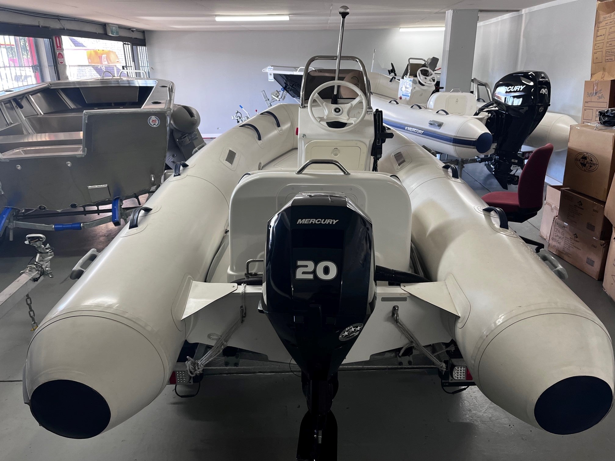 Mercury 350 Ocean Runner side console RIB package
