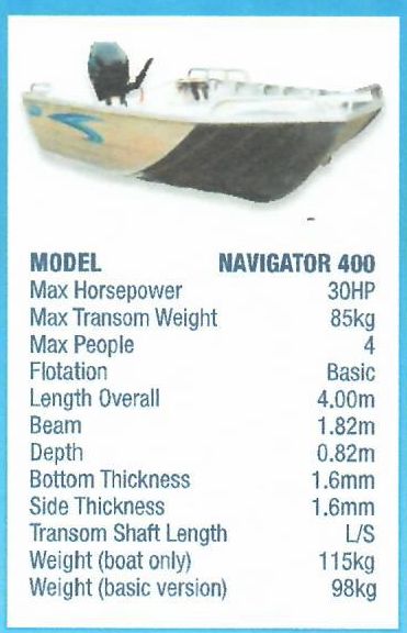 SeaCraft Navigator 400 V-Punt (ABLE TO ORDER)