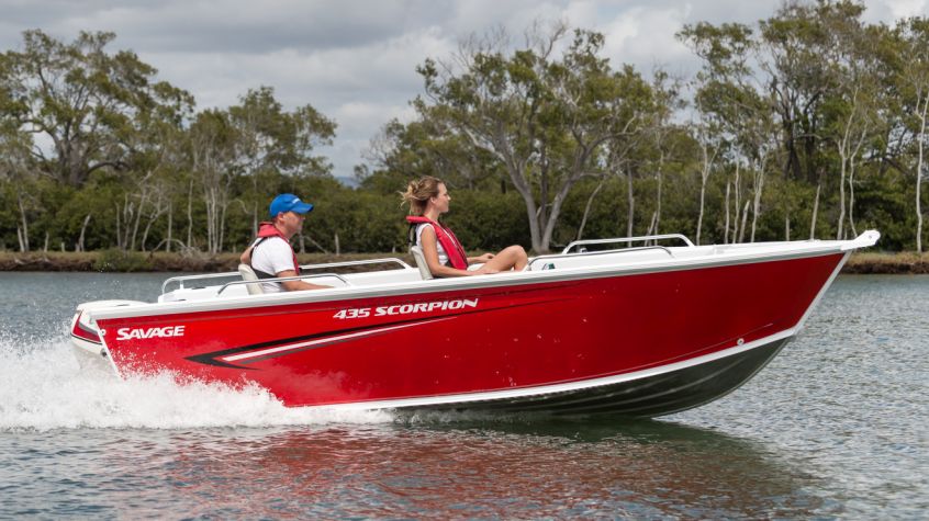 Savage 435 Scorpion TS BMT package with Mercury 50hp 4 stroke (IN STOCK)