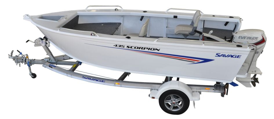 Savage 435 Scorpion TS BMT package with Mercury 50hp 4 stroke (IN STOCK)