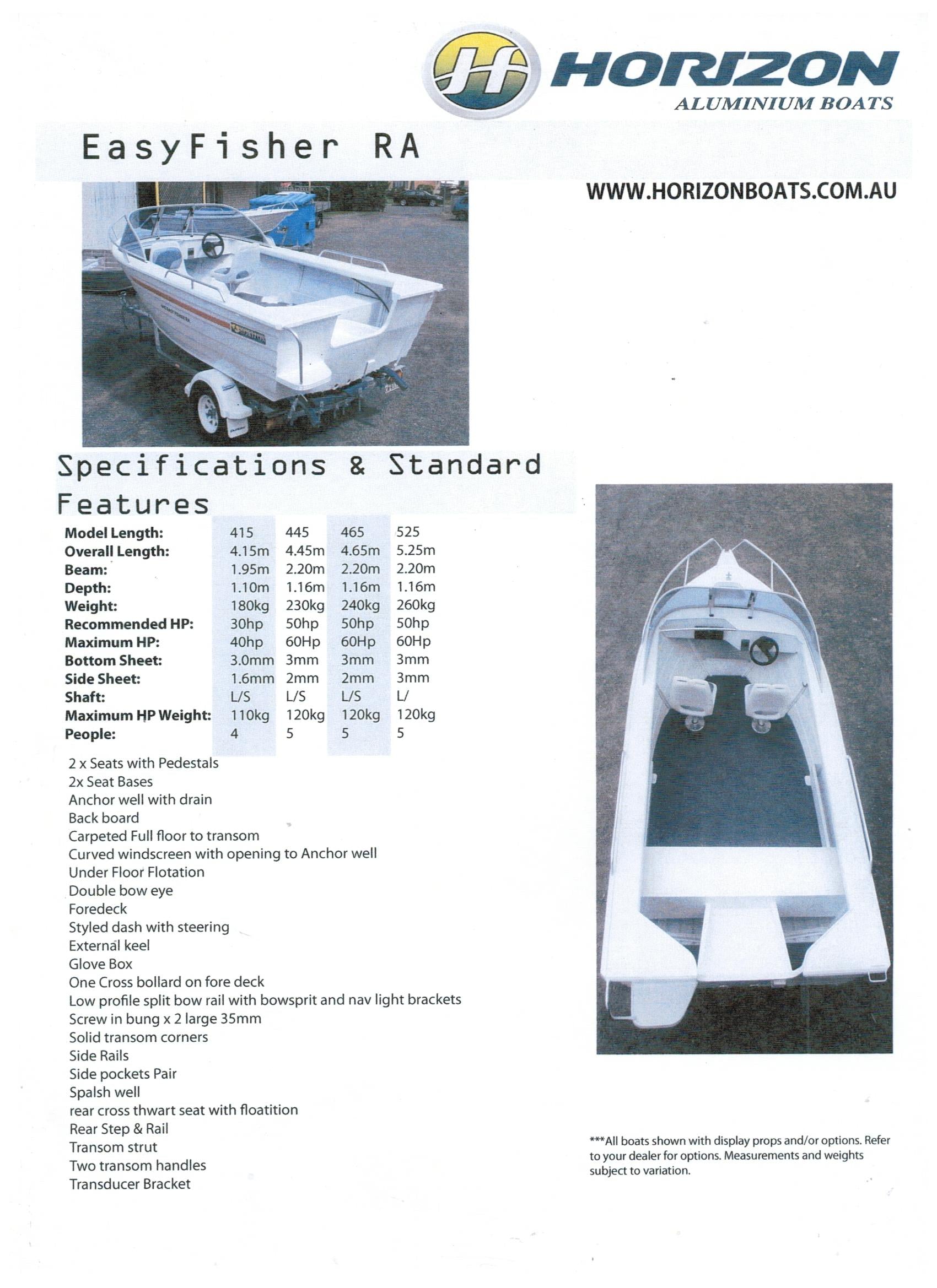 Horizon 415 EasyFisher Runabout - waves-overseas