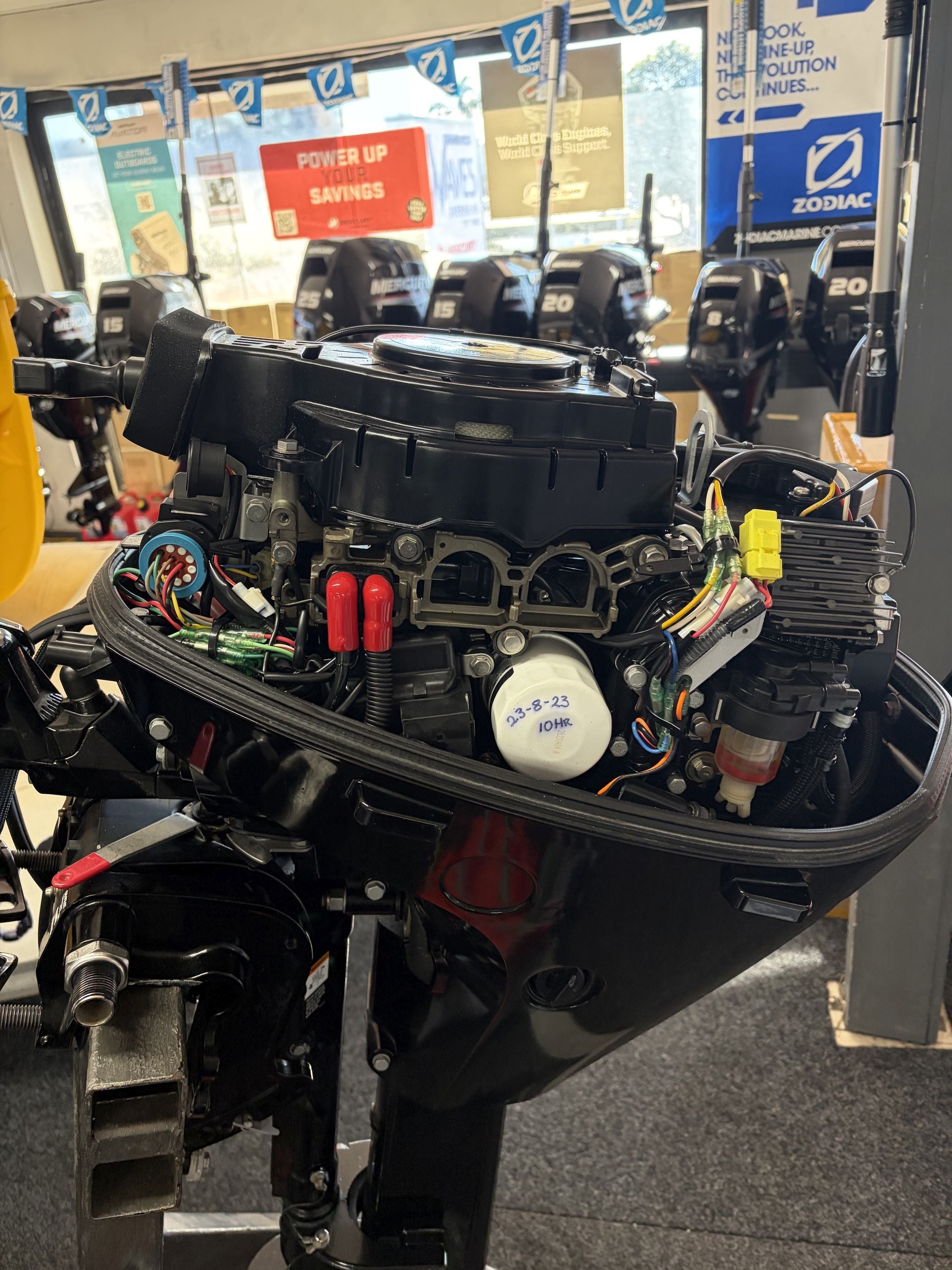 Used Mercury 20hp long shaft EFI 4 stroke with electric start in as new condition.