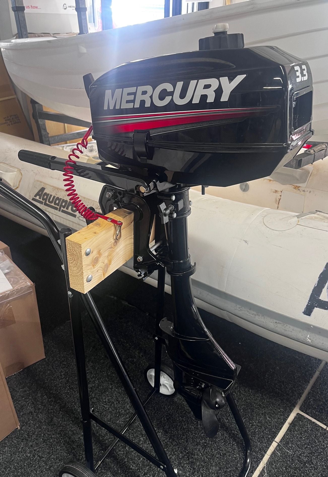Used Mercury 3.3hp 2 stroke in excellent (AS NEW) condition