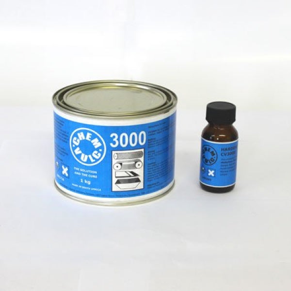 Chem Vulc CV3000 two part Hypalon rubber adhesive 800gm/1000ml